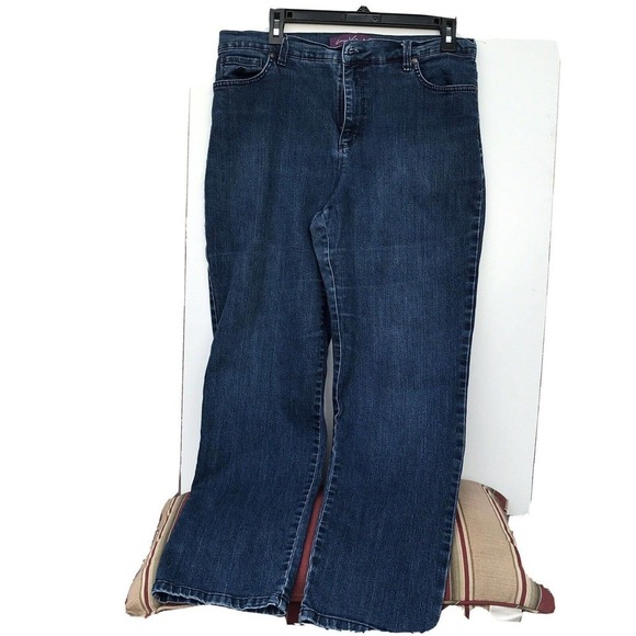 Gloria Vanderbilt Amanda Jeans Sz12 28" Inseam Dark Wash Preowned - Picture 1 of 5